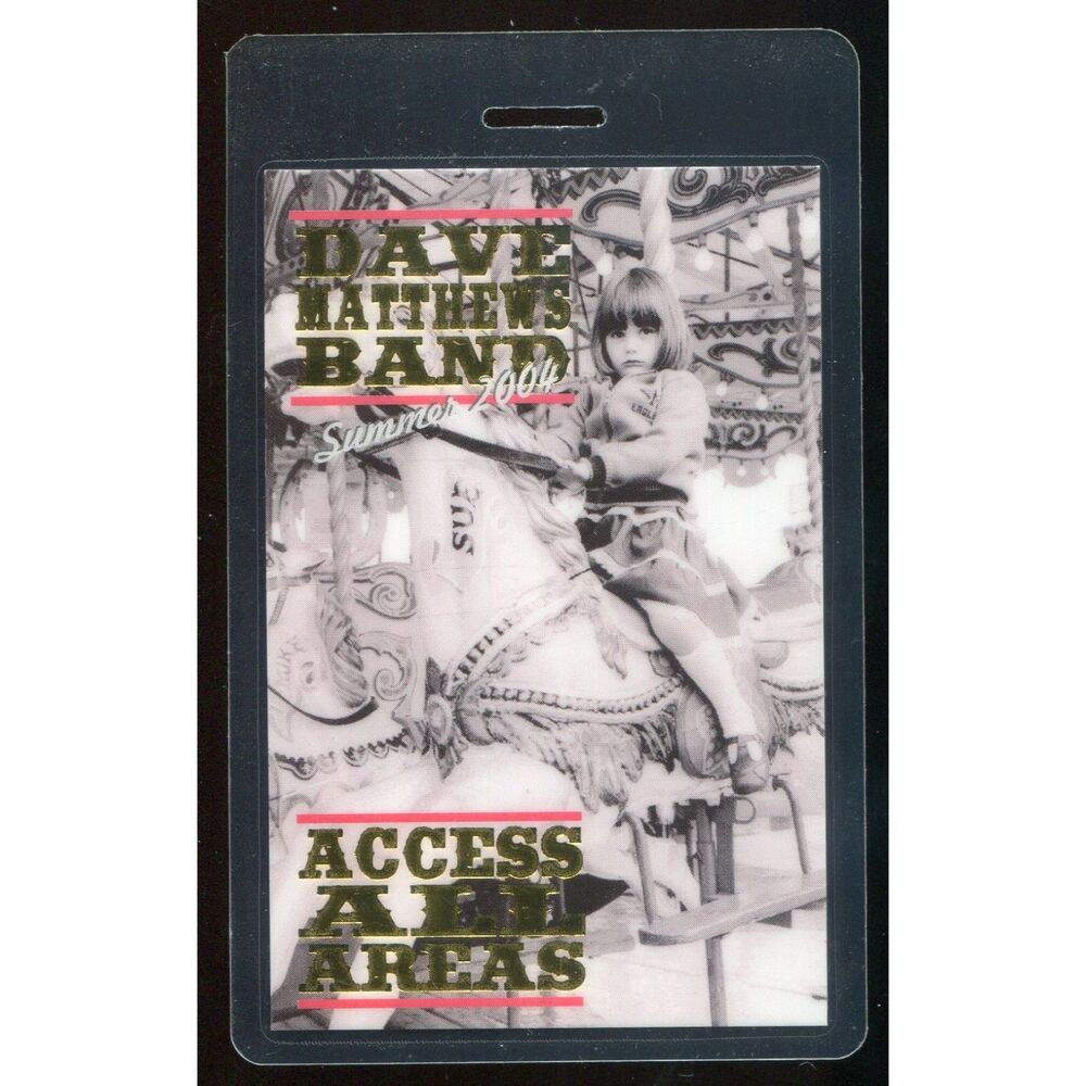 Vintage 2004 Dave Matthews Concert Laminate Backstage Pass Access All Areas
